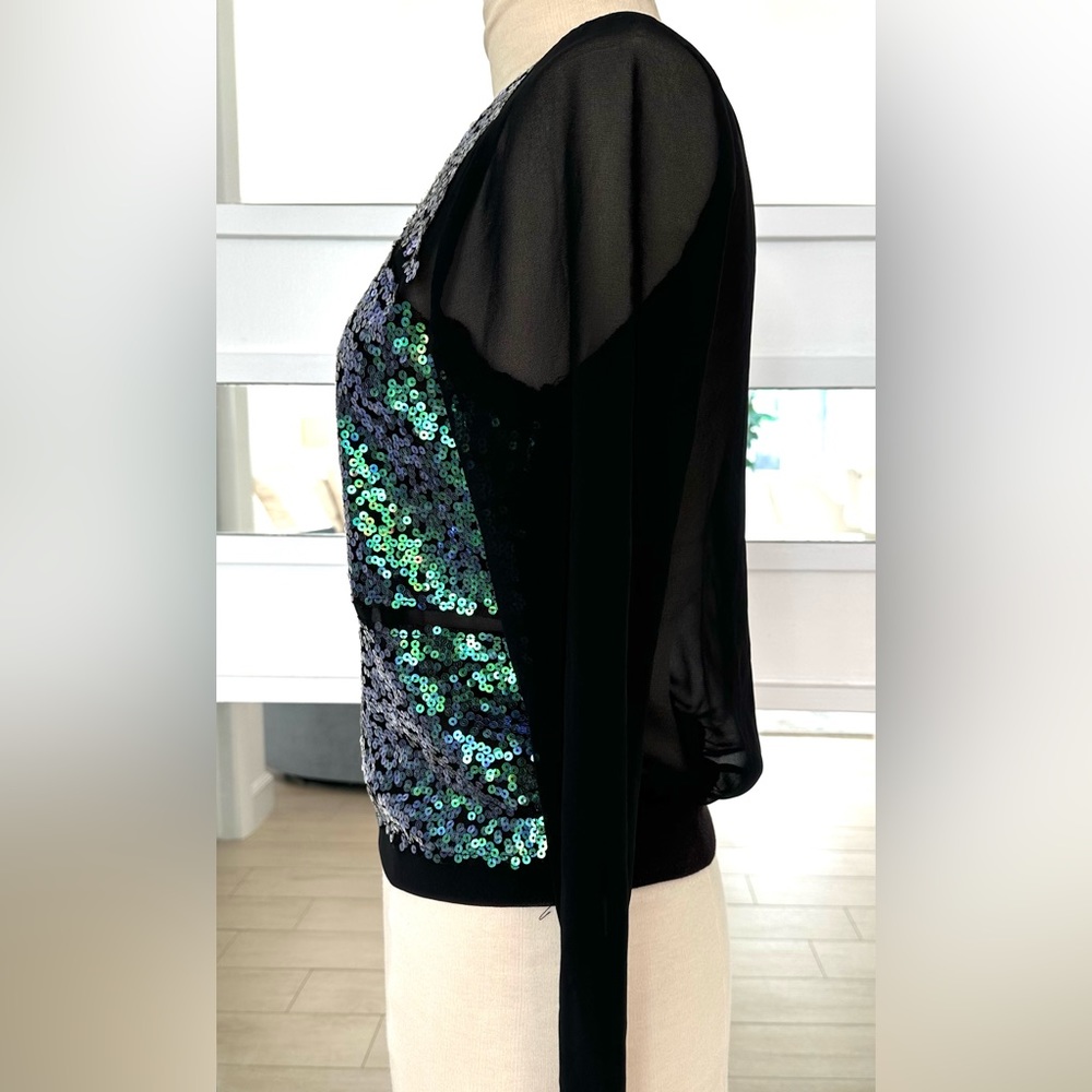 Bcbgeneration Green/Black Sequin Jacket - image 2